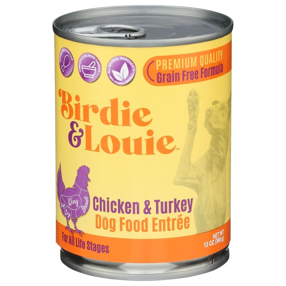 Birdie and Louie Chicken and Turkey Dog Food, 13 Ounce -- 12 per case