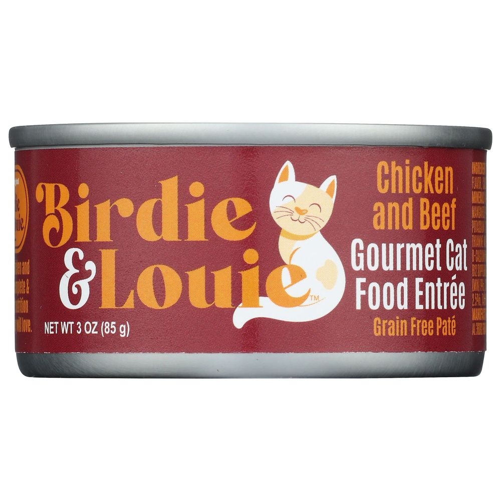 Birdie and Louie Chicken Beef Cat Food, 3 Ounce -- 12 per case