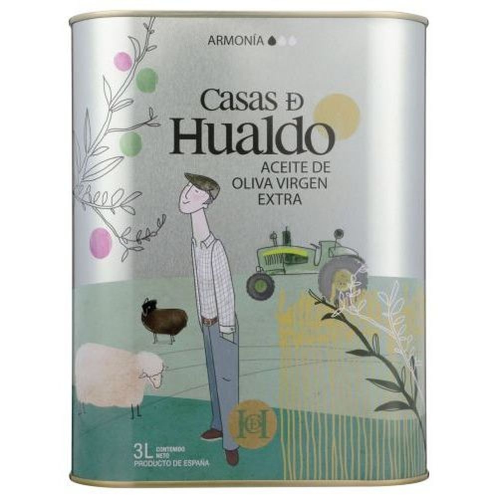 Casas De Hualdo Harmony Extra Virgin Olive Oil, 3 Liter Tin -- 4 per case