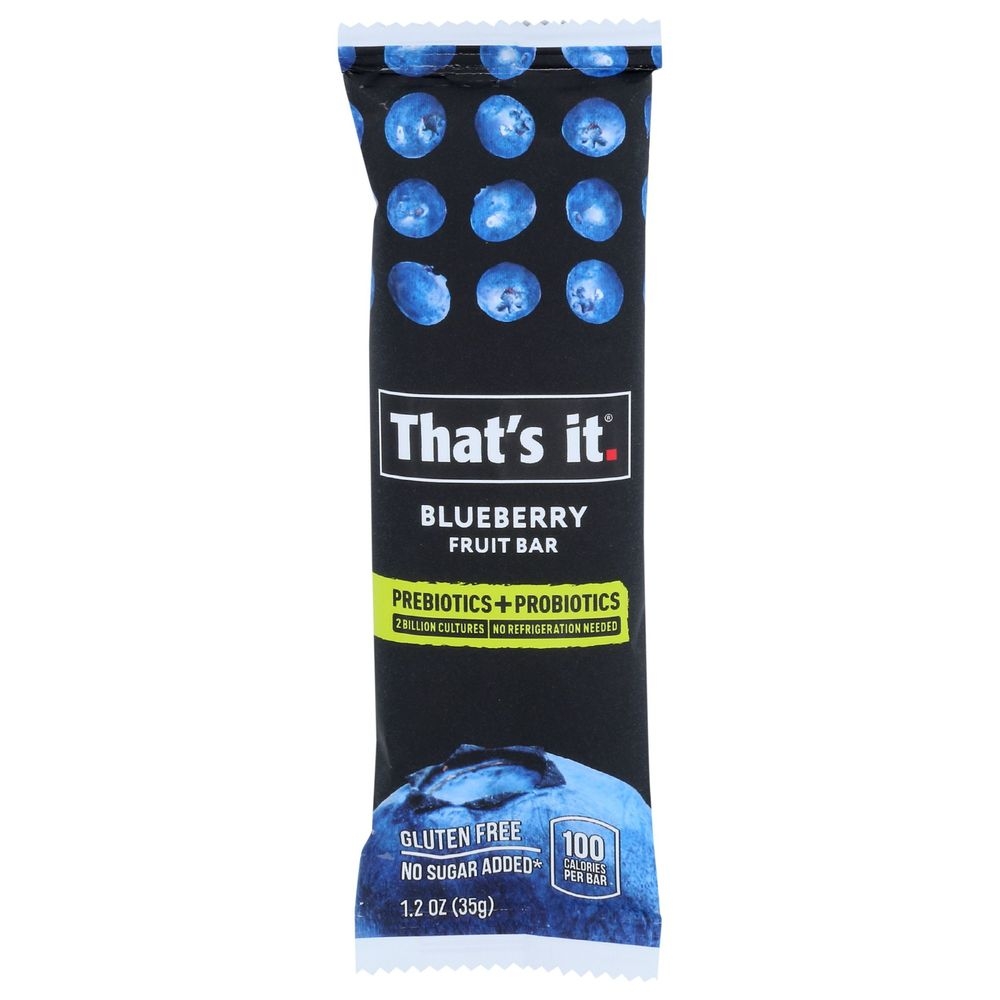 Thats It Probiotic Blueberry Fruit Bar, 1.2 Ounce -- 12 per case