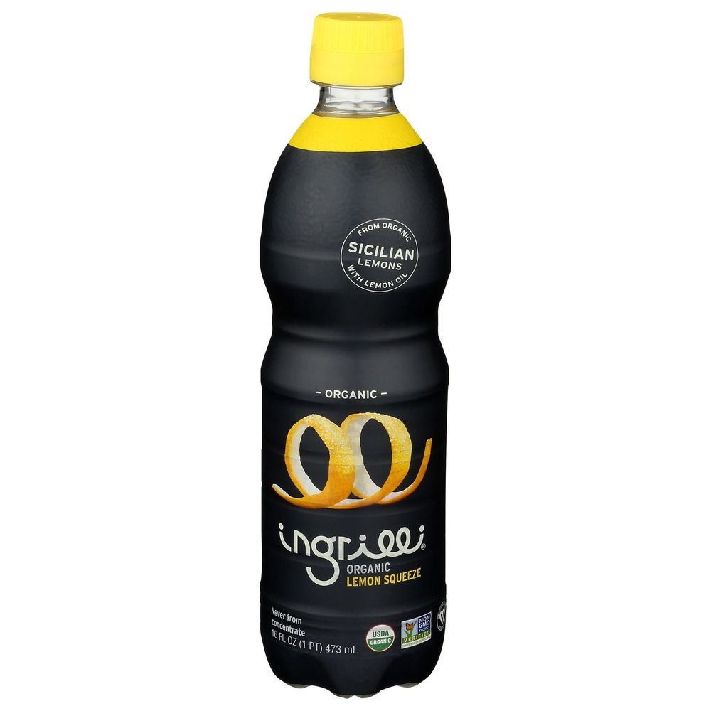 Ingrilli Organic Lemon Squeeze Juice, 16 Fluid Ounce -- 12 per case