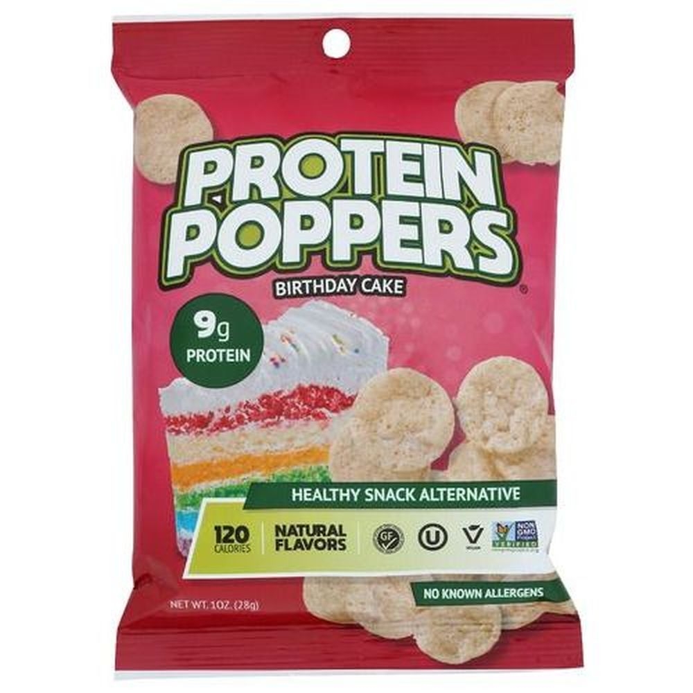 Protein Poppers Birthday Cake Chips, 1 Ounce -- 10 per case
