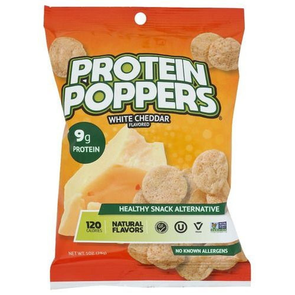 Protein Poppers White Cheddar Flavor Chips, 1 Ounce -- 10 per case