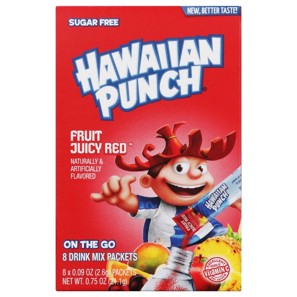 Hawaiian Punch Fruit Juicy Red Powder Drink Mix, 0.75 Ounce -- 12 per case
