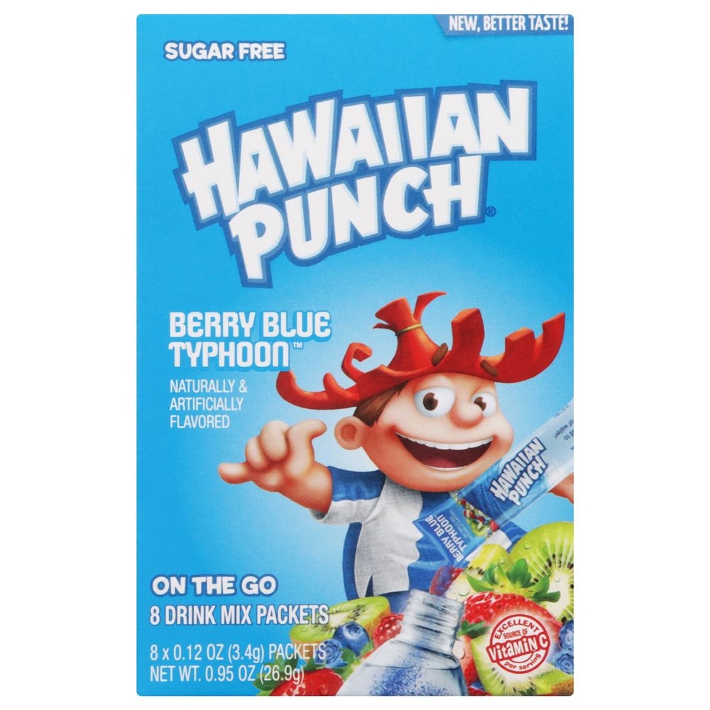 Hawaiian Punch Berry Blue Typhoon Powder Drink Mix, 0.95 Ounce -- 12 per case