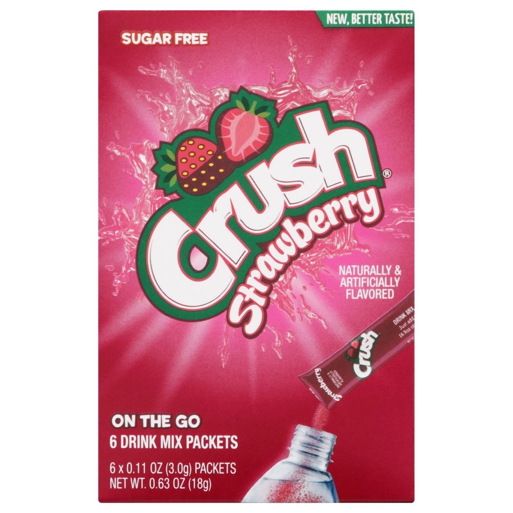 Crush Strawberry Powder Drink Mix, 0.63 Ounce -- 12 per case