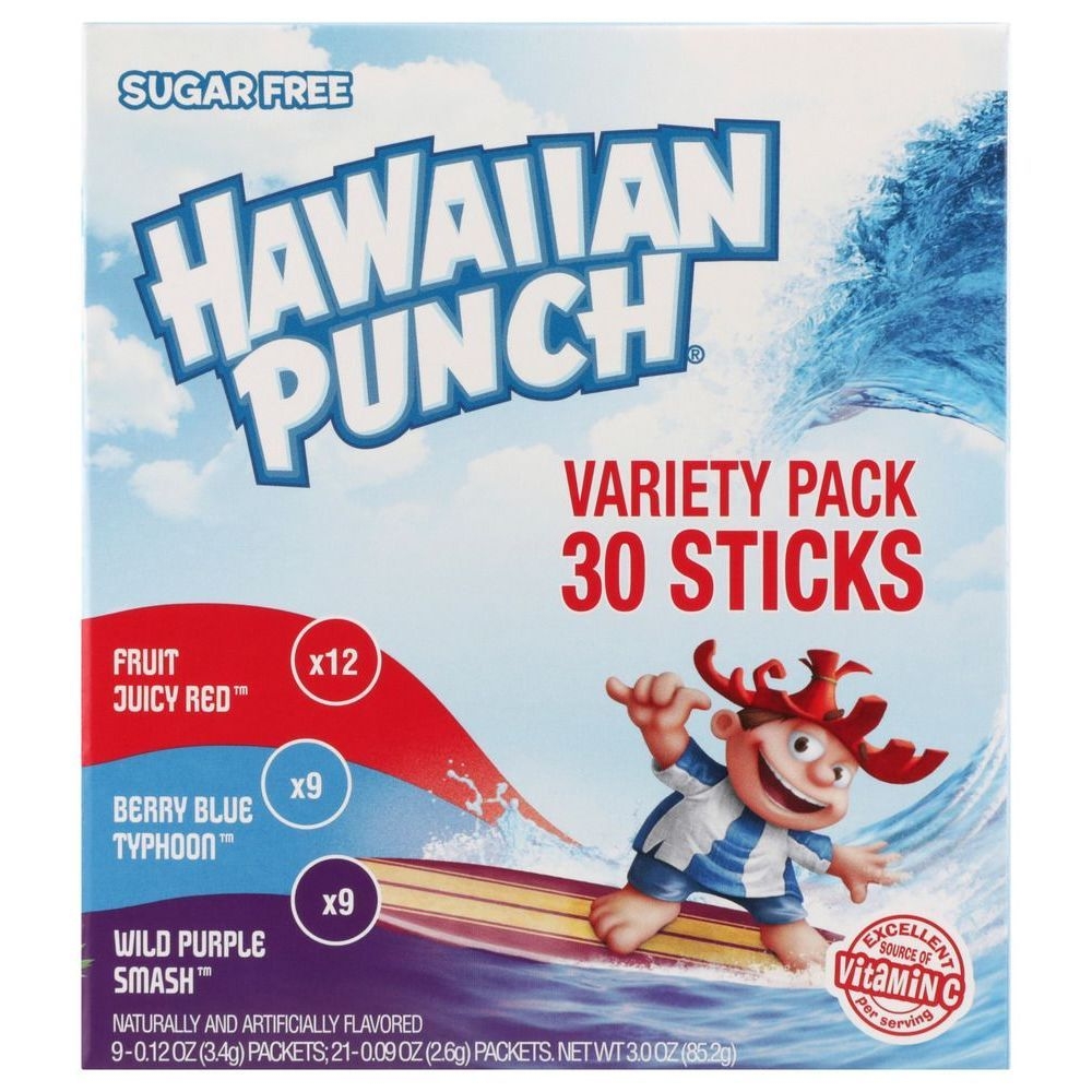 Hawaiian Punch Sugar Free Powder Drink Mix - Variety Pack, 3 Ounce -- 6 per case