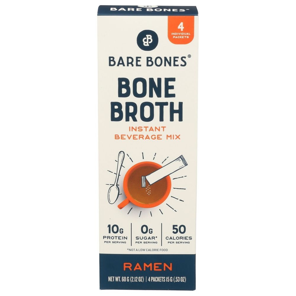Bare Bones Instant Ramen Bone Broth Beverage Mix, 2.12 Ounce -- 8 per case