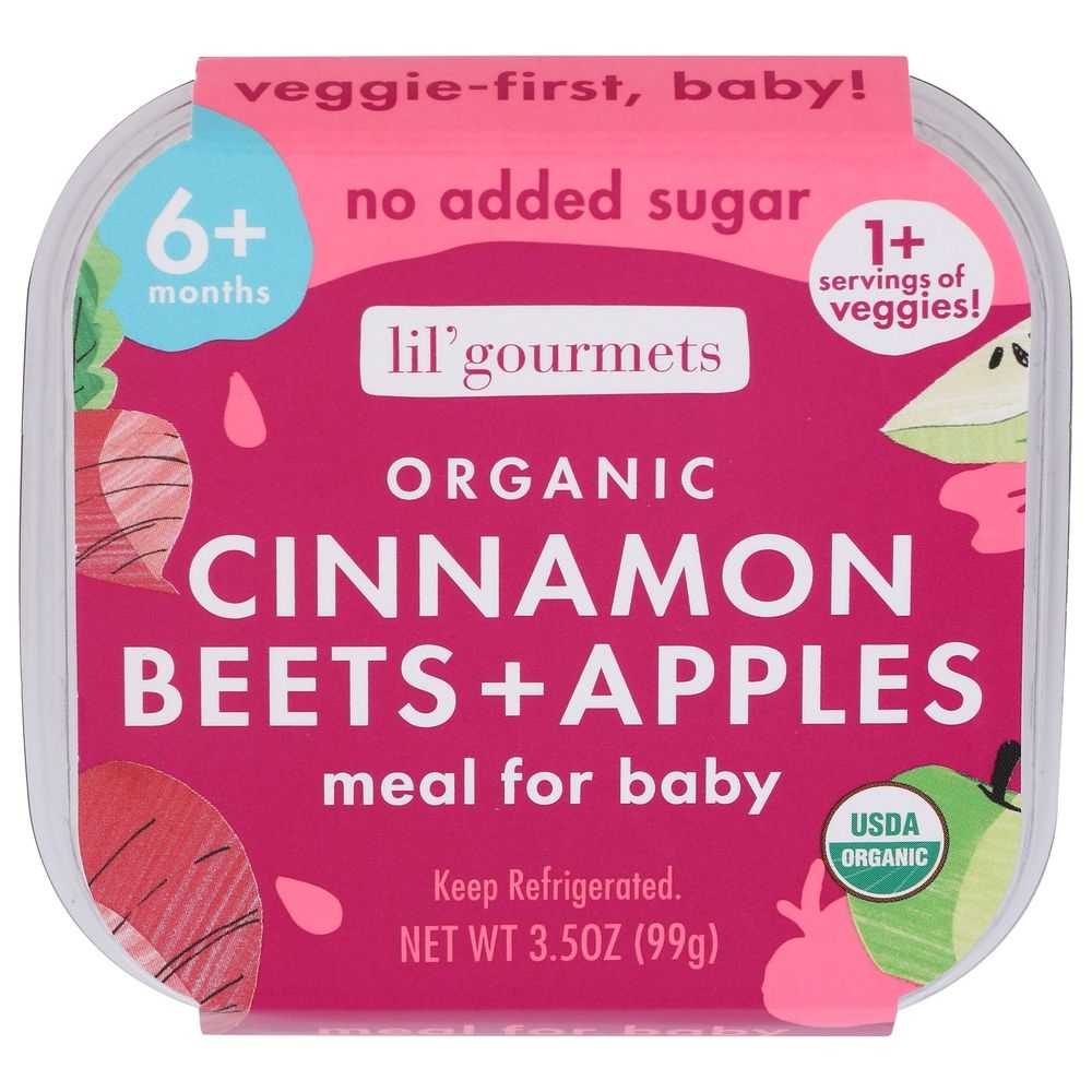 Lil Gourmets Organic Cinnamon Beets and Apples Veggie Meal, 3.5 Ounce -- 8 per case