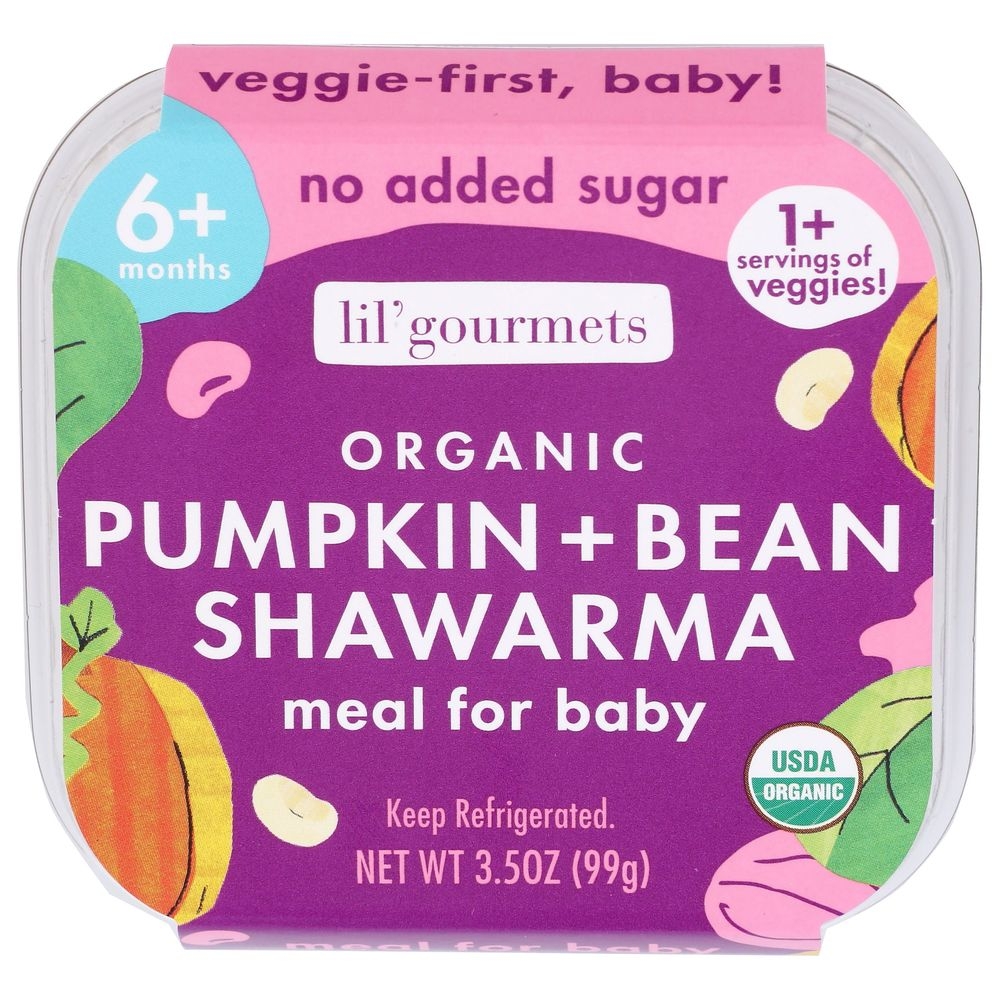 Lil Gourmets Pumpkin Navy Bean Shawarma Veggie Food, 3.5 Ounce -- 8 per case