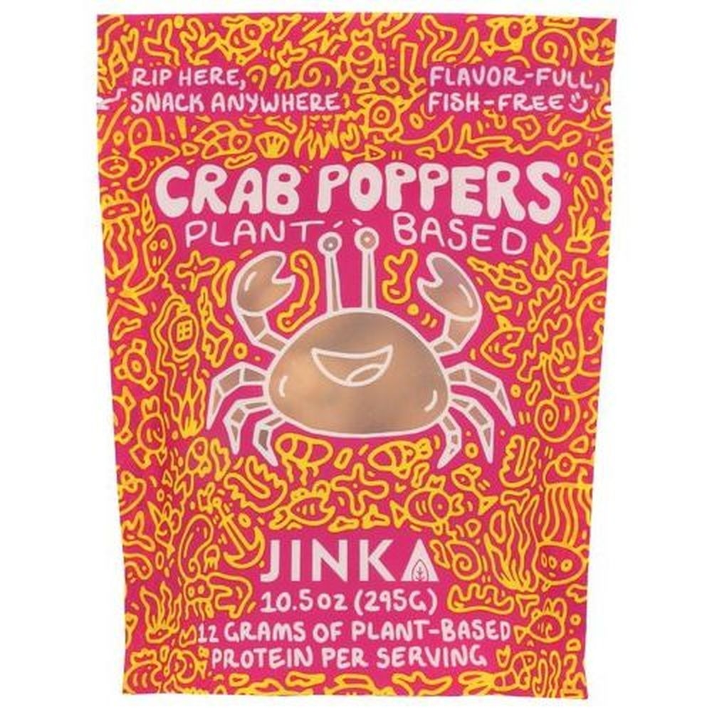 Jinka Plant Based Poppers Crab Cake, 10.5 Ounce -- 6 per case