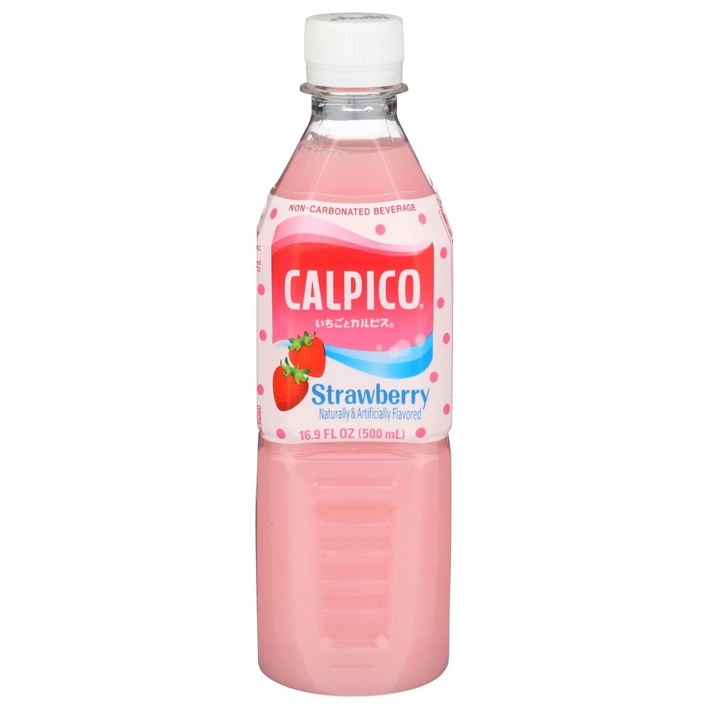 Calpico Strawberry Non Carbonated Beverage, 16.9 Fluid Ounce PET Bottle -- 6 per case