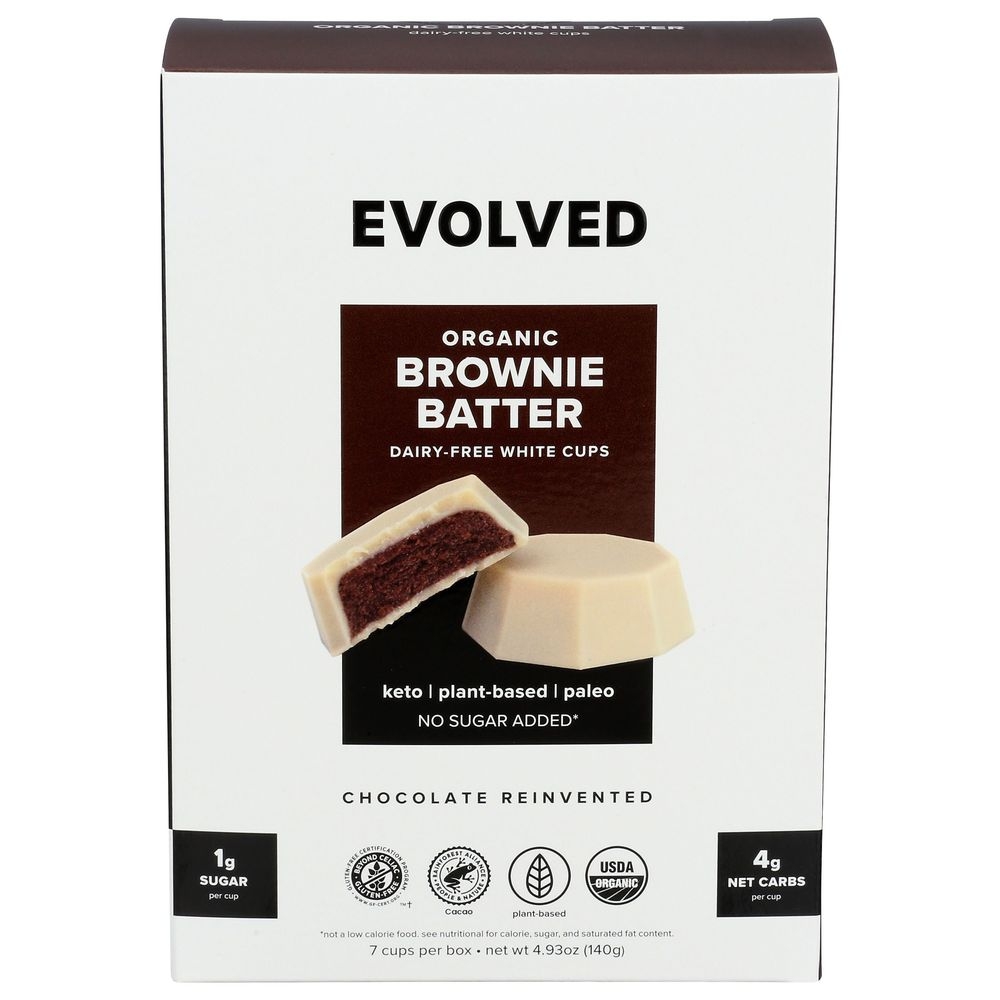 Evolved Organic Brownie Batter White Chocolate Cup, 4.93 Ounce -- 6 per case