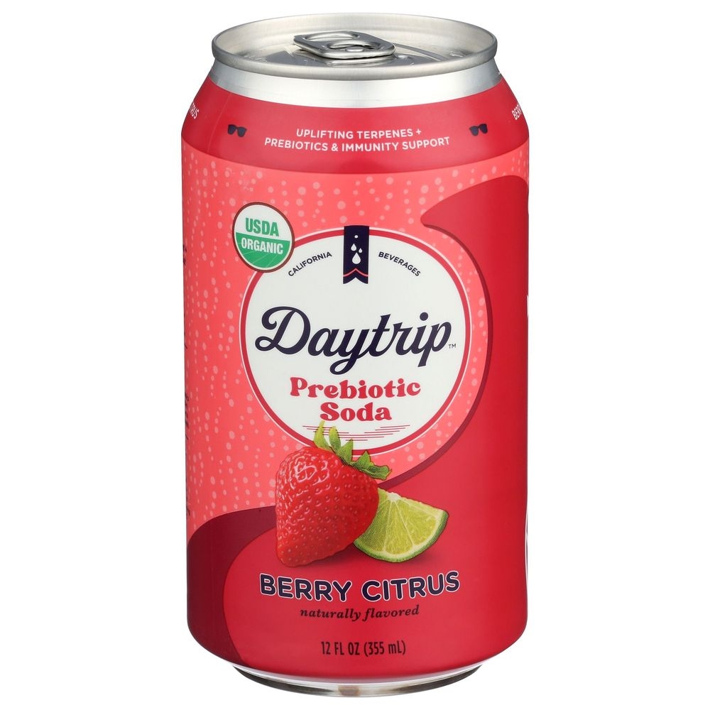 Daytrip Organic Berry Citrus Prebiotic Soda, 12 Fluid Ounce -- 12 per case