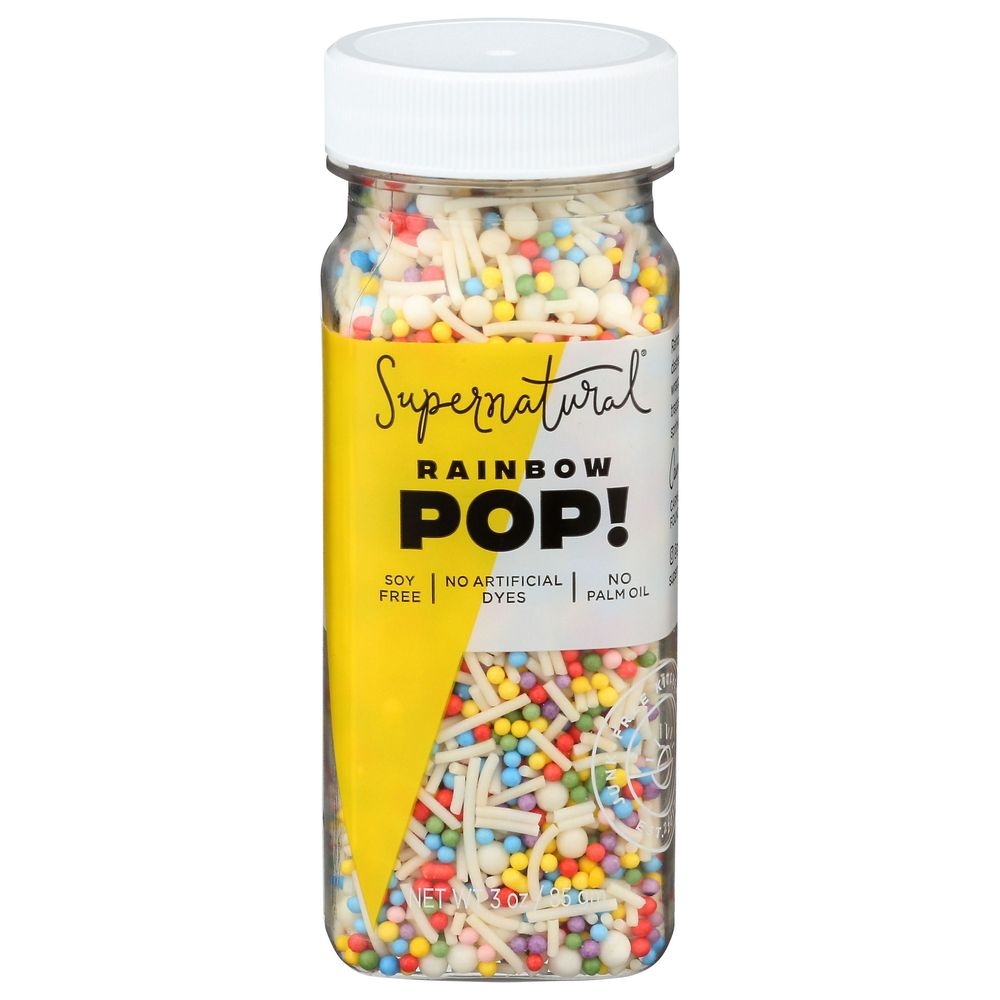 Supernatural Rainbow Pop Sprinkles, 3 Ounce -- 6 per case