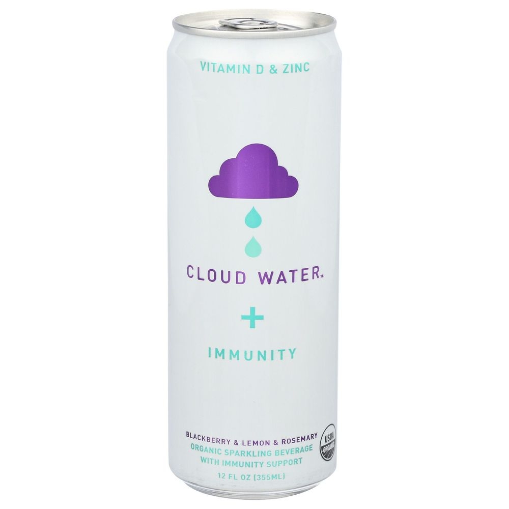 Cloud Water Blackberry Lemon and Rosemary Immunity Sparkling Water, 12 Fluid Ounce -- 12 per case