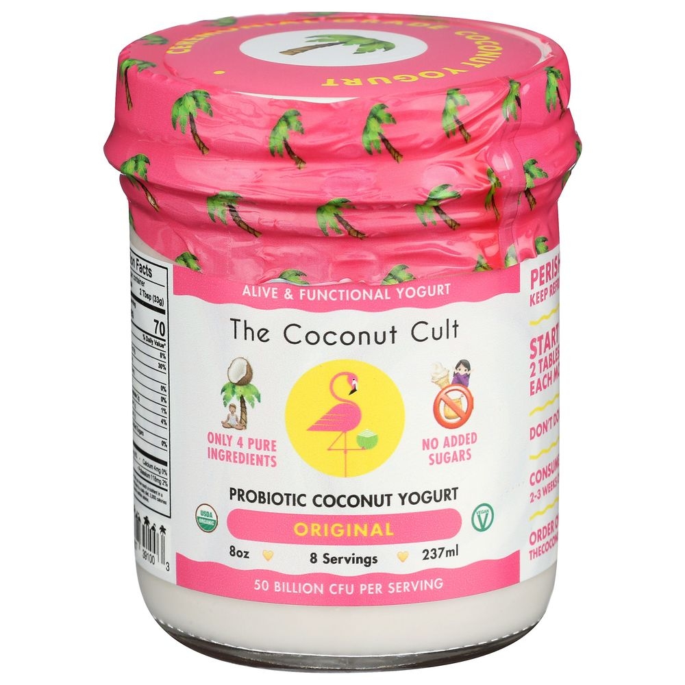 The Coconut Cult Organic Original Probiotic Coconut Yogurt, 8 Fluid Ounce -- 6 per case