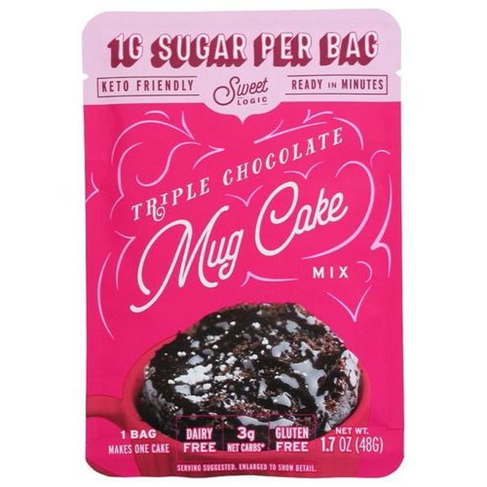 Sweet Logic Triple Chocolate Mug Cake Mix, 1.7 Ounce -- 10 per case