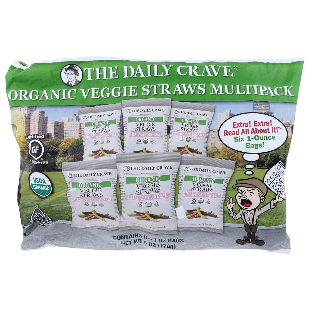 The Daily Crave Veggie Straws- Multipack, 6 Ounce -- 4 per case