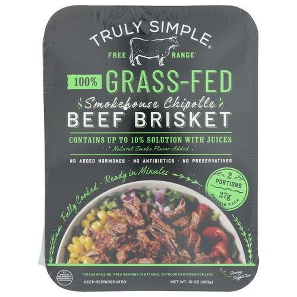 Truly Simple Smokehouse Chipotle Beef Brisket, 10 Ounce -- 8 per case