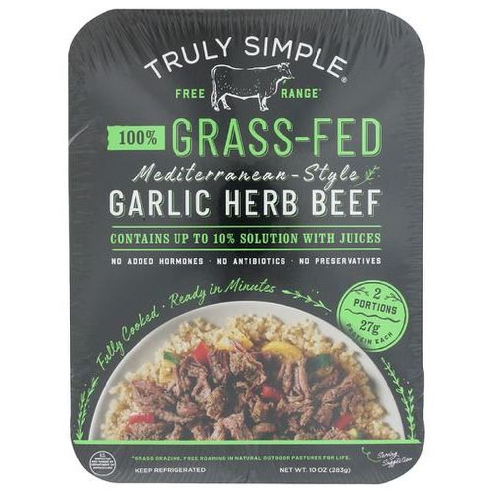 Truly Simple Mediterranean Style Garlic Herb Beef, 10 Ounce -- 8 per case
