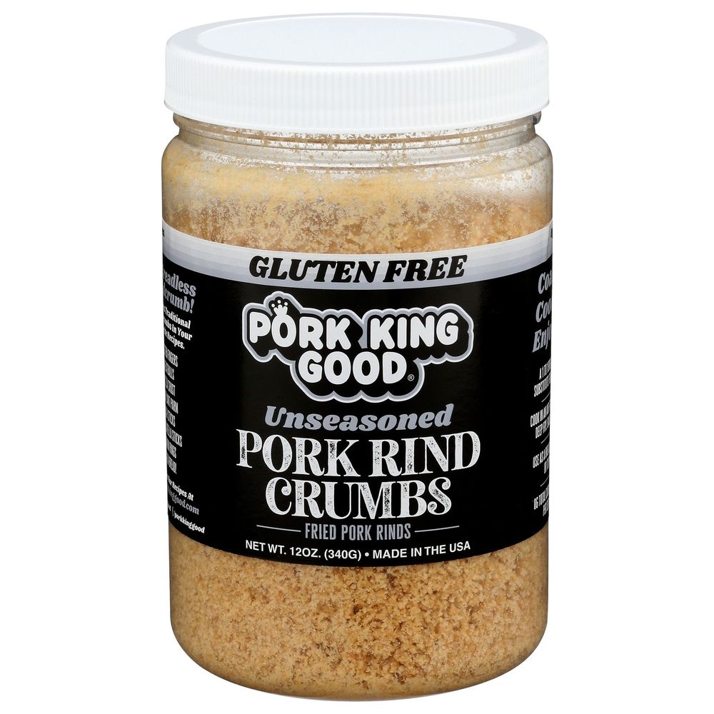Pork King Good Unseasoned Pork Rind Crumbs, 12 Ounce -- 6 per case