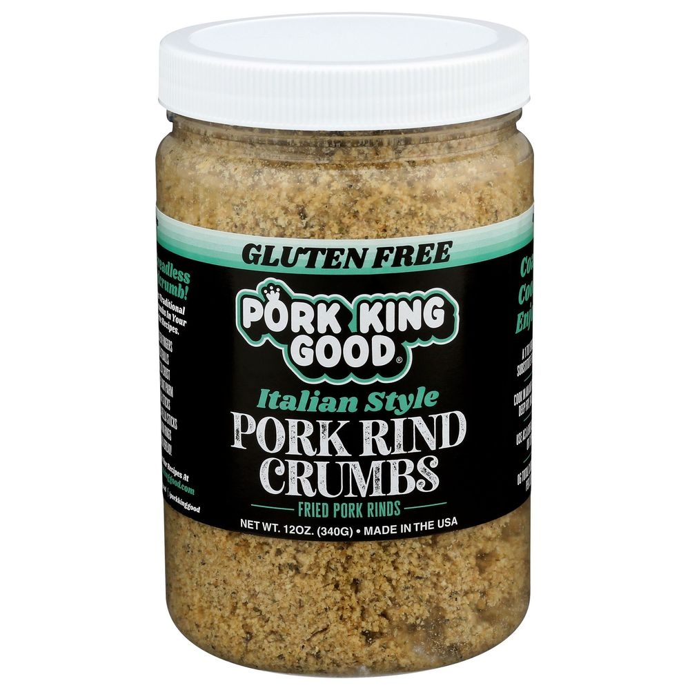 Pork King Good Italian Pork Rind Crumbs, 12 Ounce -- 6 per case