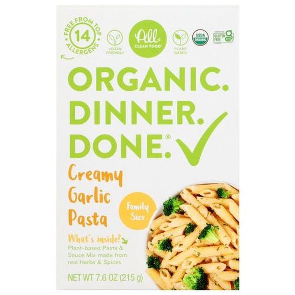 All Clean Food Creamy Garlic Pasta, 7.7 Ounce -- 6 per case