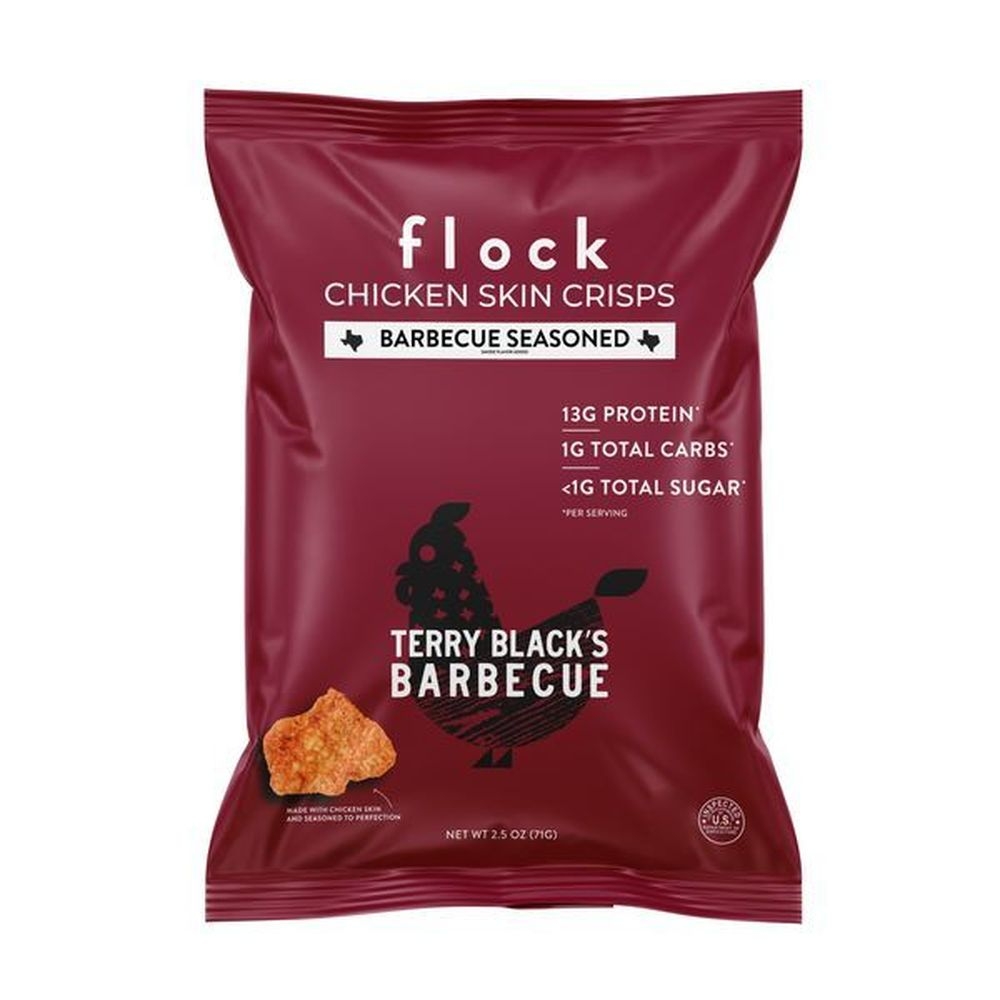 Flock BBQ Chicken Skin Crisps, 2.5 Ounce -- 8 per case
