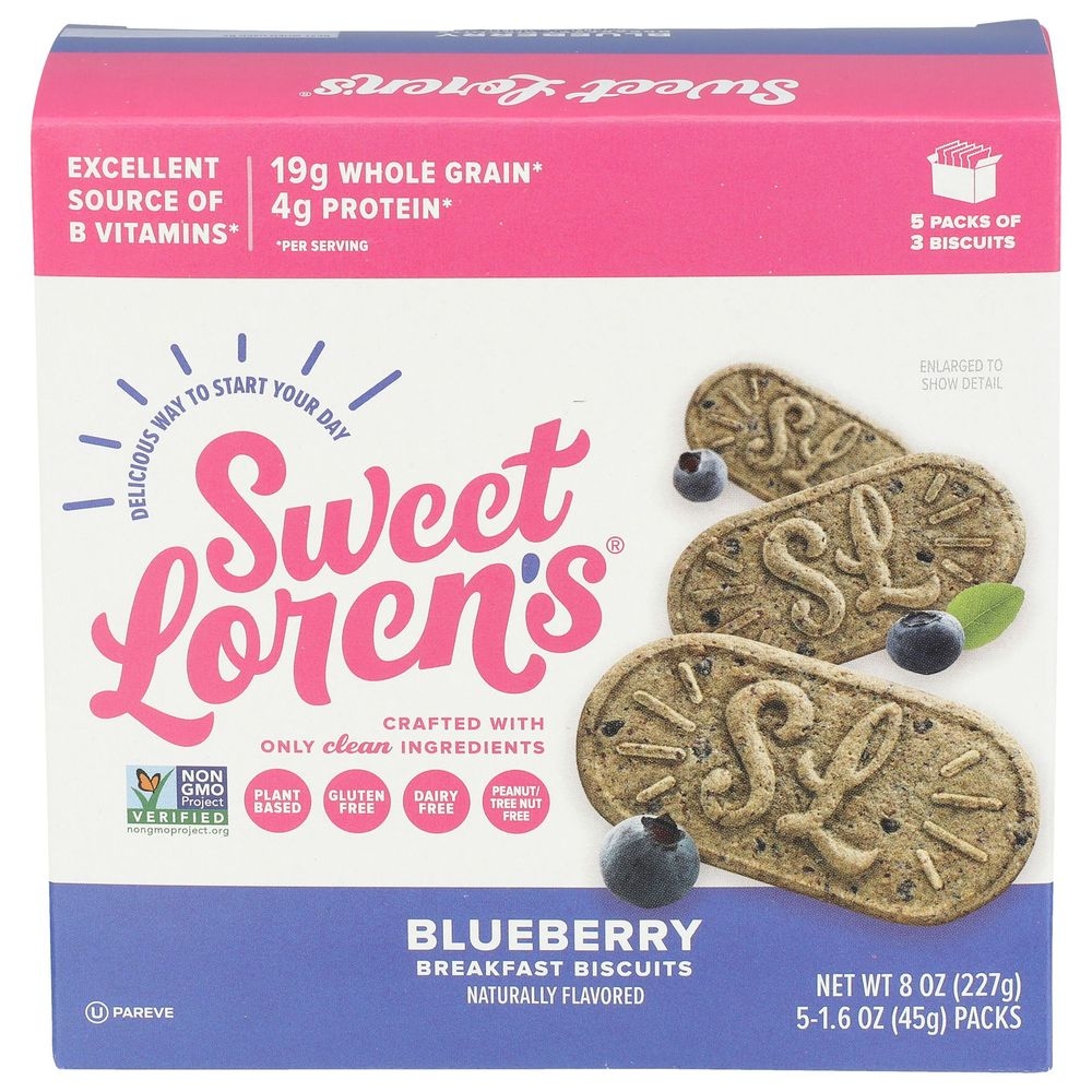 Sweet Lorens Blueberry Breakfast Biscuits, 8 Ounce -- 6 per case