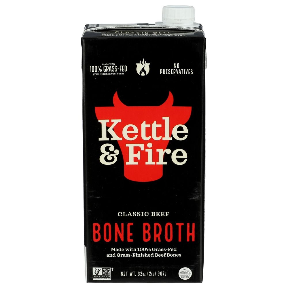 Kettle and Fire Classic Beef Bone Broth, 32 Ounce -- 8 per case