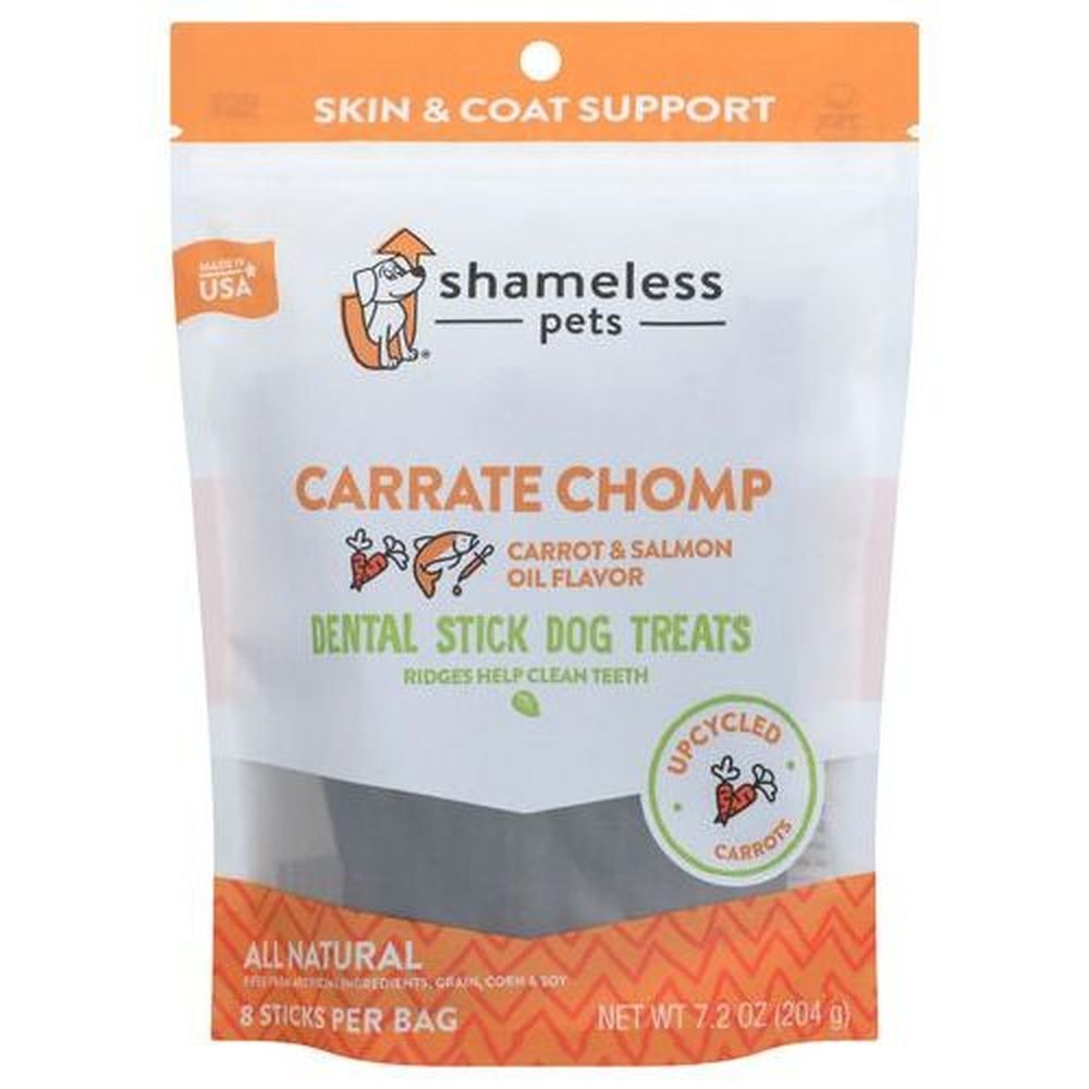 Shameless Pets Carrate Chomp Dental Stick Dog Treats, 7.2 Ounce