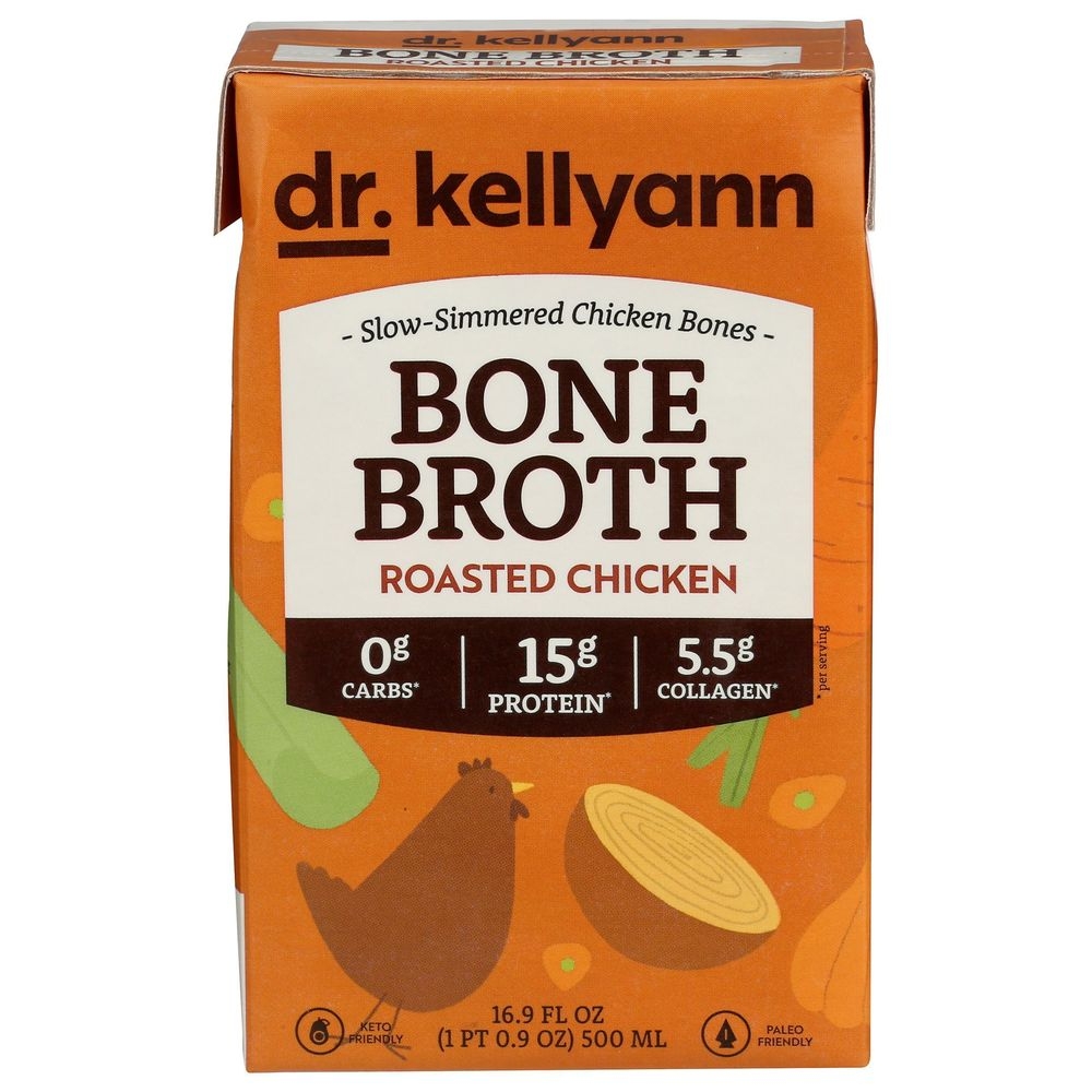 Dr. Kellyann Roasted Chicken Bone Broth, 16.9 Fluid Ounce -- 6 per case