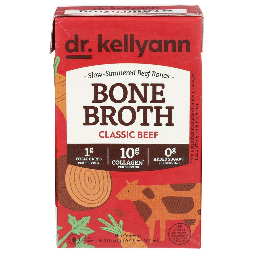 Dr. Kellyann Classic Beef Bone Broth, 16.9 Fluid Ounce -- 6 per case