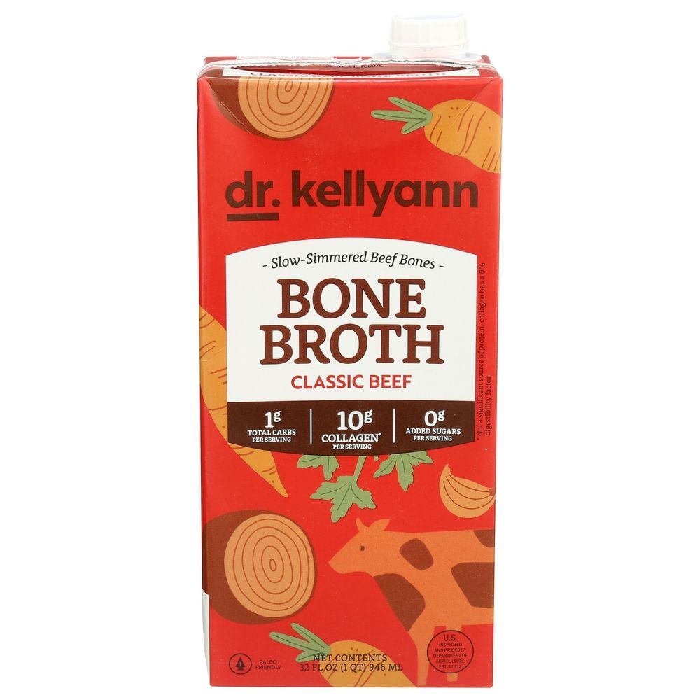 Dr. Kellyann Classic Beef Bone Broth, 32 Fluid Ounce -- 6 per case
