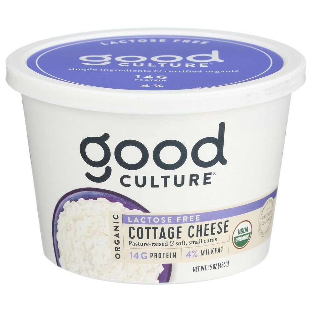 Good Culture Organic Lactose Free Cottage Cheese, 15 Ounce -- 6 per case