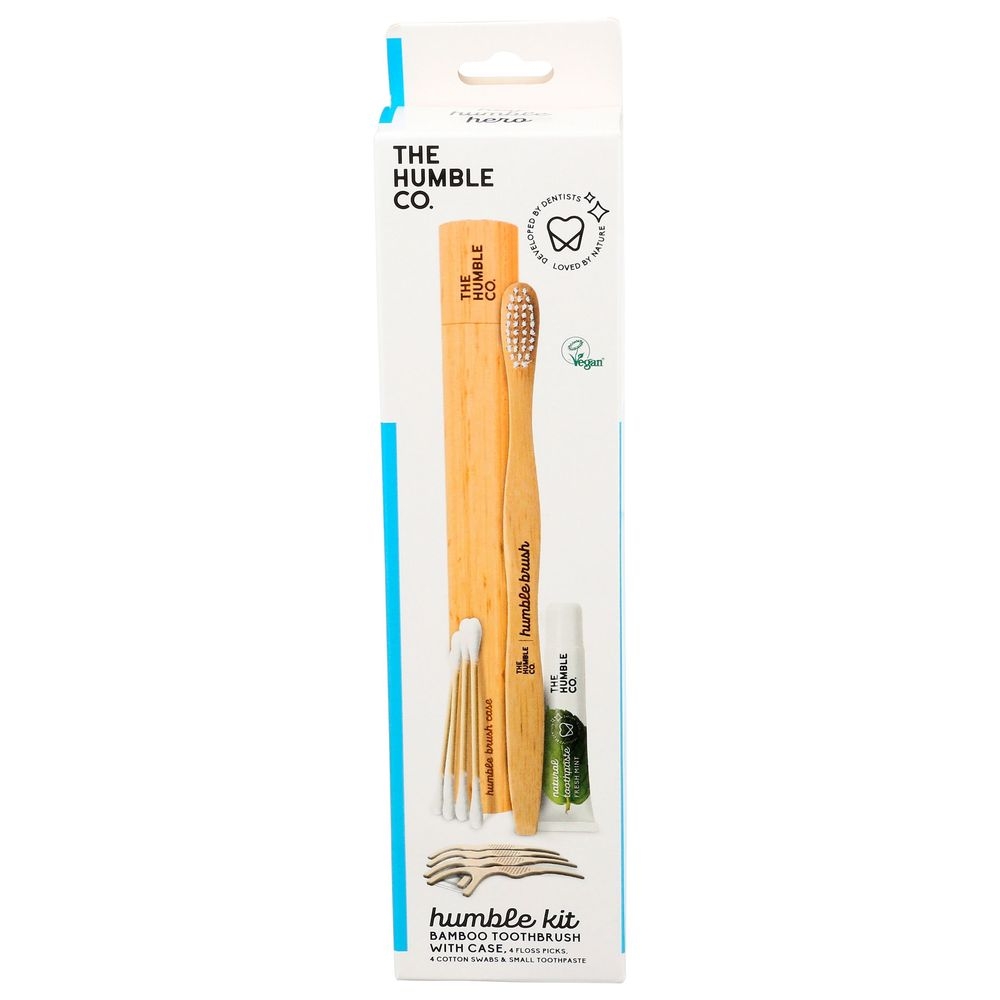 The Humble Co Bamboo Toothbrush Travel Kit, 11 count