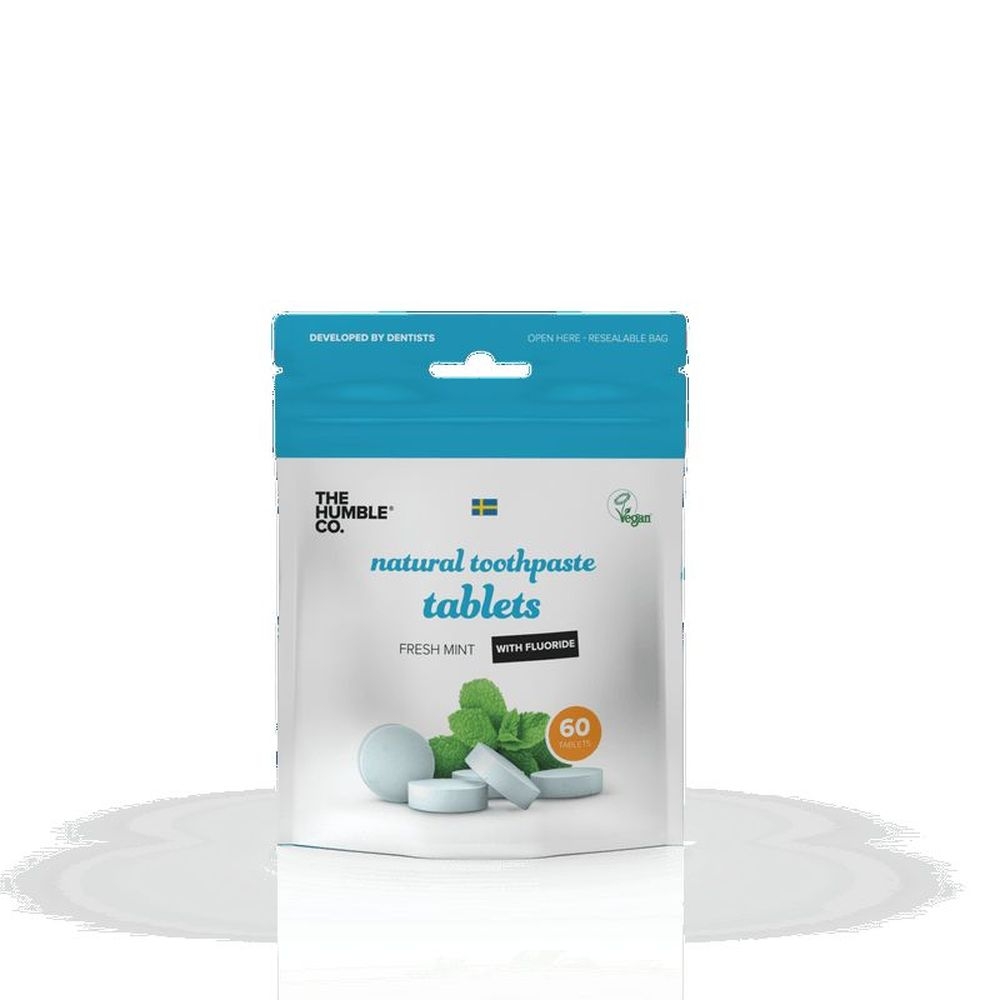 The Humble Co Freshmint Toothpaste Tablets with Fluoride, 60 count -- 6 per case