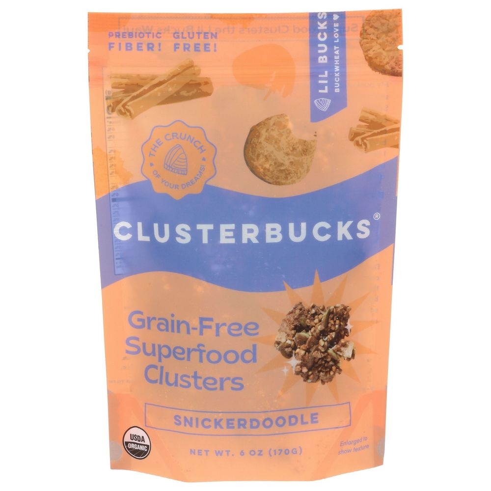 Lil Bucks Organic Clusterbucks Snickerdoodle Granola, 6 Ounce -- 6 per case