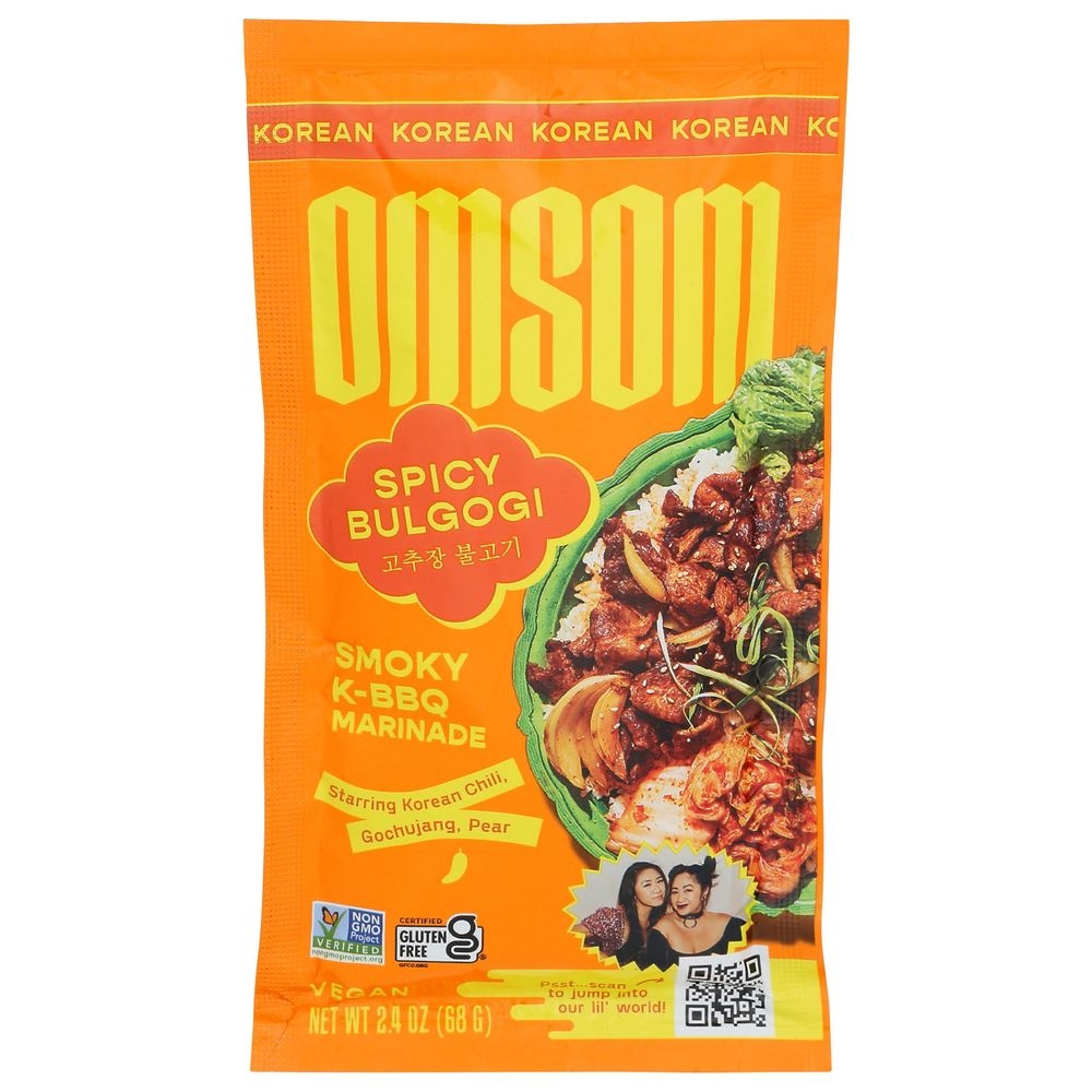 Omsom Korean Spicy Bulgogi Smoky K-BBQ Marinade, 2.4 Fluid Ounce -- 8 per case