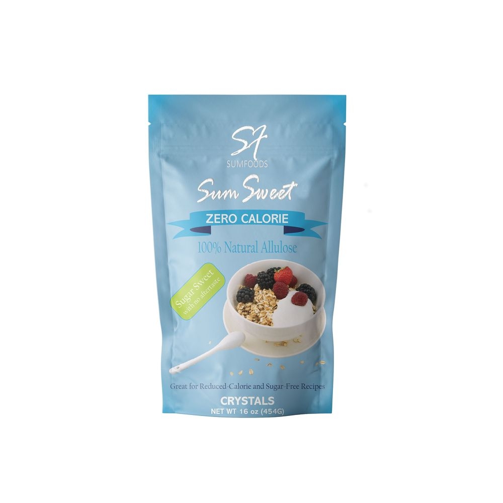 Sumsweet Plus Zero Calorie Crystalline Allulose Sweetener, 16 Ounce -- 8 per case