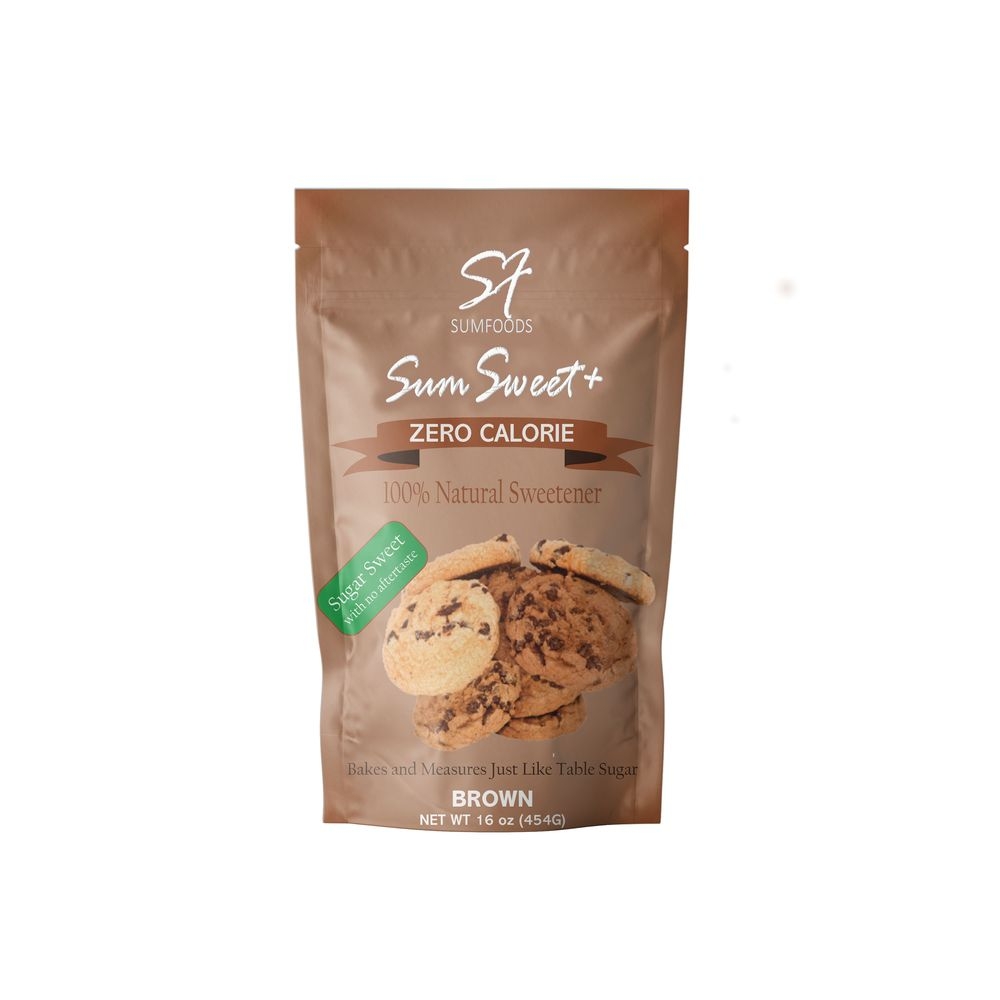 Sumsweet Plus Zero Calorie Brown Sweetener Blend, 16 Ounce -- 8 per case