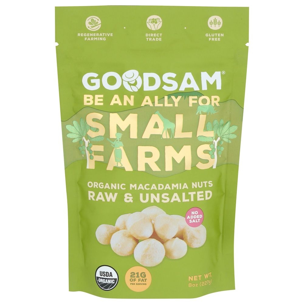 GoodSam Organic Raw Macadamia Nuts, 8 Ounce -- 12 per case