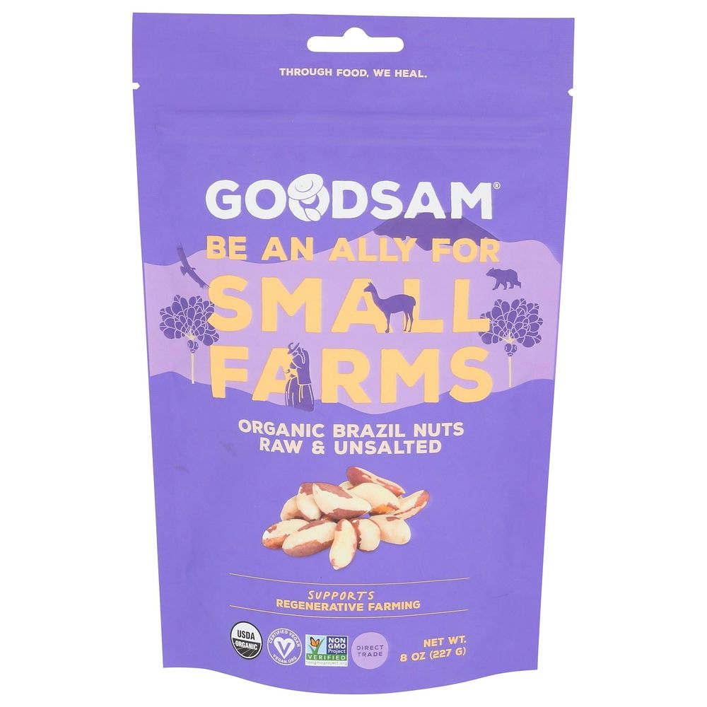 Goodsam Organic Raw and Unsalted Brazil Nuts, 8 Ounce -- 8 per case