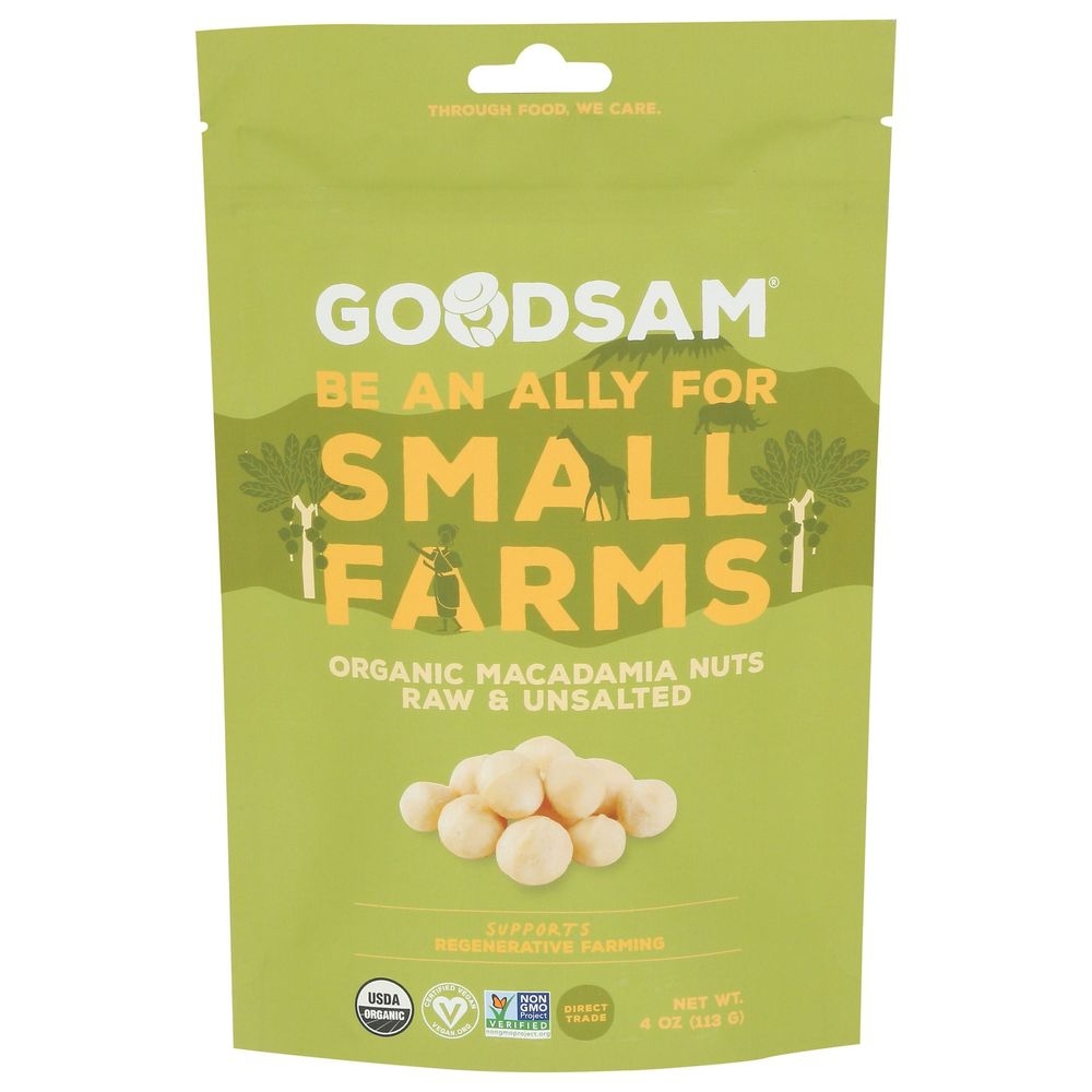 Goodsam Raw and Unsalted Macadamia Nuts, 4 Ounce -- 8 per case