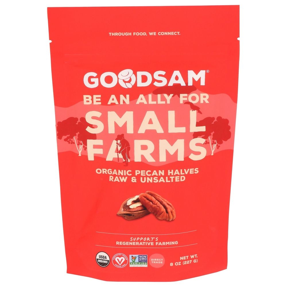 Goodsam Organic Raw and Unsalted Pecan Halves, 8 Ounce -- 8 per case