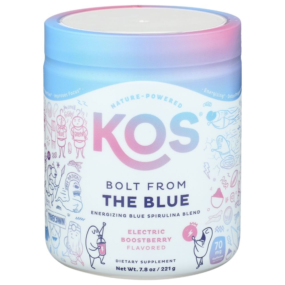 Kos Bolt From The Blue Energizing Blue Spirulina Blend, 7.8 Ounce