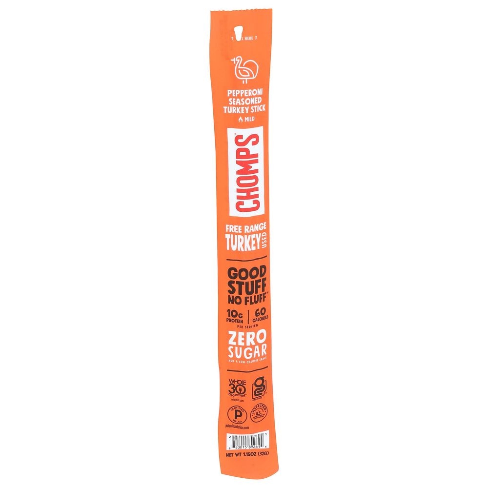 Chomps Pepperoni Turkey Sticks, 9.2 Ounce -- 8 per case