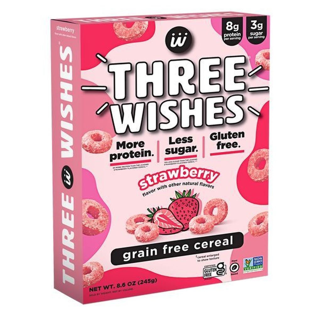 Three Wishes Strawberry Grain Free Cereal, 8.6 Ounce -- 6 per case