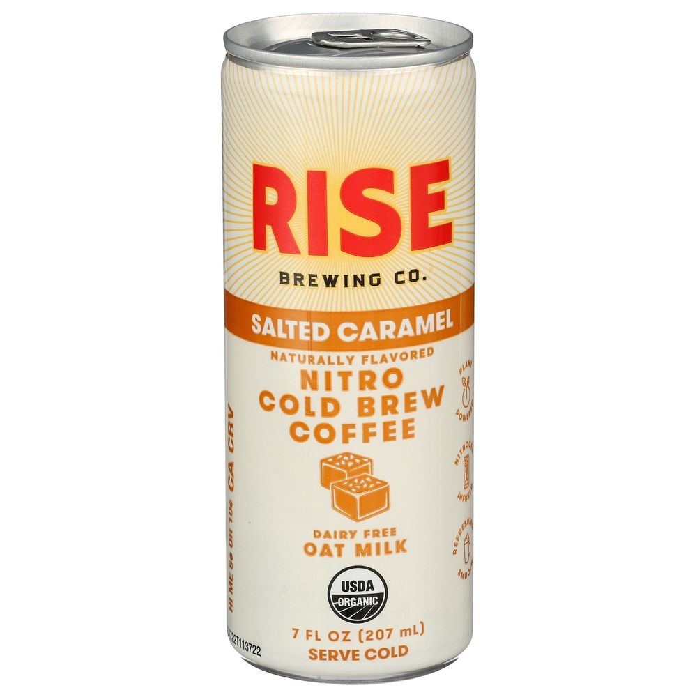 Rise Brewing Co Salted Caramel Nitro Cold Brew Coffee, 7 Fluid Ounce -- 12 per case